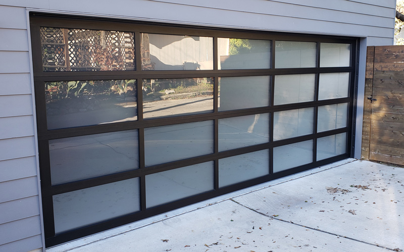 Full View Glass Garage Doors In Austin Tx, Frosted Glass Garage Door Cost